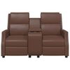 vidaXL Fauteuil de massage inclinable 2 places marron similicuir