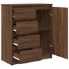 vidaXL Buffet avec tiroirs ch&ecirc;ne brun 71x35x84 cm bois d'ing&eacute;nierie