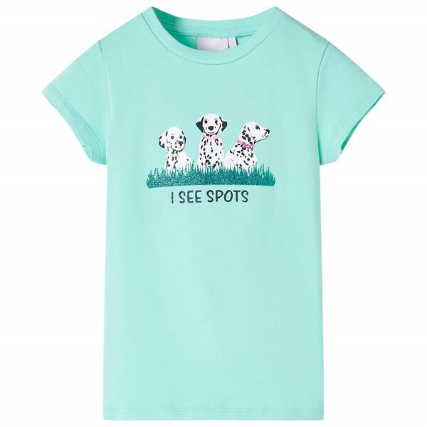 T-shirt pour enfants menthe clair 140