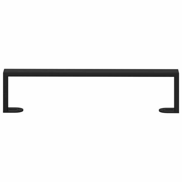 vidaXL Pieds de meuble 12 pcs Noir 43,6 x 4 x 10 mm Fer