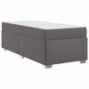 vidaXL Cadre de lit avec matelas Gris 100 x 200 cm tissu