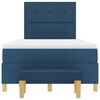 vidaXL Lit &agrave; ressorts avec matelas Bleu 120 x 200 cm tissu