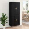 vidaXL Haut Armoire Ch&ecirc;ne noir 69,5 x 34 x 180 cm Bois d'ing&eacute;nierie