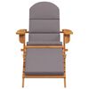 vidaXL Chaise de jardin Adirondack et repose-pieds bois massif acacia