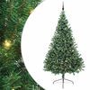 vidaXL Sapin de No&euml;l artificiel pr&eacute;-&eacute;clair&eacute; Vert 240 cm PVC