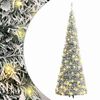 vidaXL Sapin de No&euml;l artificiel escamotable neige floqu&eacute;e 50 LED 120cm