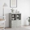 vidaXL Buffet gris b&eacute;ton 81x37x100 cm bois d'ing&eacute;nierie