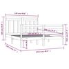 vidaXL Cadre de lit sans matelas 120x190 cm bois massif