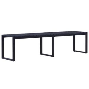 vidaXL Banc de jardin 180 cm Panneau PS Noir