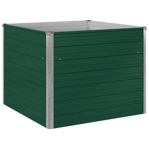 vidaXL Jardini&egrave;re 100 x 100 x 77 cm Acier galvanis&eacute; Vert