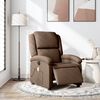 vidaXL Fauteuil inclinable de massage &eacute;lectrique marron tissu