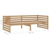 vidaXL Lit de repos et matelas 90x200cm Marron miel Bois de pin massif