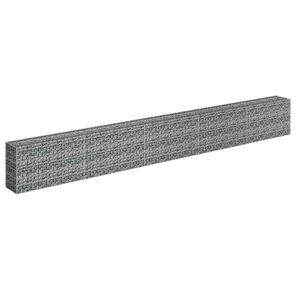 vidaXL Lit surélevé à gabion Acier galvanisé 450x30x60 cm