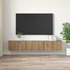 vidaXL Ensemble meuble TV Montage mural 3 pcs Marron 60 x 30 x 30 cm