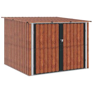 vidaXL Abri de v&eacute;lo 3 pc Marron 216 x 207 x 158 cm M&eacute;tал