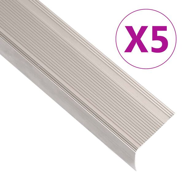 vidaXL Nez de marche forme en L 5 pcs aluminium 100 cm champagne