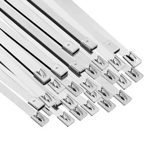vidaXL Attache de c&acirc;ble 250 pc 7,9 x 350 mm Argent&eacute;