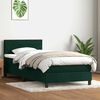 vidaXL Sommier &agrave; lattes de lit et matelas vert fonc&eacute; 80x220 cm velours