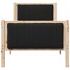 vidaXL Cadre de lit Marron et noir 75 x 190 cm Bois massif en pin