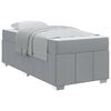 vidaXL Cadre de lit avec matelas Gris clair 100 x 200 cm tissu