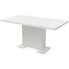 vidaXL Table &agrave; manger extensible blanc brillant