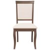 vidaXL Chaises à manger coussins 2 pcs marron bois massif caoutchouc