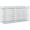 vidaXL Lit sur&eacute;lev&eacute; gabion Argent&eacute; 150 x 50 x 80 cm Acier galvanis&eacute;