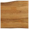 vidaXL Dessus de table 60x60x3,8 cm bord vivant bois massif manguier