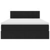 vidaXL Lit avec rangement et LED avec LED Noir 140 x 200 cm Velours