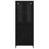vidaXL Haut Armoire Ch&ecirc;ne noir 69,5 x 34 x 180 cm Bois d'ing&eacute;nierie