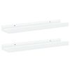 vidaXL &Eacute;tag&egrave;res &agrave; rebord pour cadre photo 2 pcs Blanc 40x9x3 cm MDF