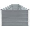 vidaXL Lit sur&eacute;lev&eacute; de jardin Acier galvanis&eacute; 600x80x45 cm Gris
