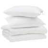 vidaXL Duvet d'&eacute;t&eacute; simple avec oreiller 3 pcs Blanc Microfibre
