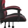 vidaXL Chaise de jeu pivotante Noir et rouge bordeaux Similicuir