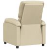 vidaXL Fauteuil inclinable Cr&egrave;me Tissu