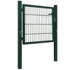 vidaXL Portillon Acier Vert 105x150 cm