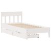 vidaXL Cadre de lit sans matelas blanc 100x200 cm bois de pin massif