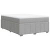 vidaXL Sommier &agrave; lattes de lit avec matelas Gris clair 140x190cm Tissu