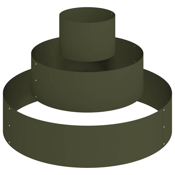 vidaXL Cache-pot de jardin Vert olive 90 x 90 x 20 cm