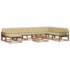 vidaXL Ensemble de canap&eacute;s d'ext&eacute;rieur 9 pcs Naturel et Beige