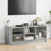 vidaXL Meuble TV avec portes en verre sonoma gris 102x37x42 cm