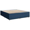 vidaXL Sommier &agrave; lattes de lit avec matelas Bleu 200x200 cm Tissu