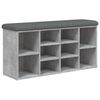 vidaXL Banc &agrave; chaussures gris b&eacute;ton 102x32x50 cm bois d'ing&eacute;nierie
