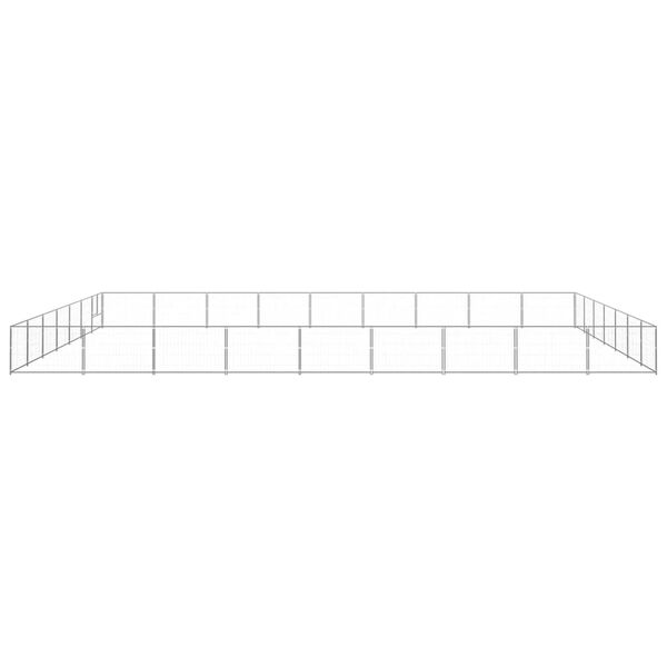 vidaXL Chenil Argenté 63 m² Acier