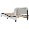 vidaXL Cadre de lit avec LED sans matelas Hvar blanc et noir 80x200 cm