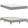 vidaXL Lit &agrave; ressorts avec matelas Gris clair 140 x 200 cm tissu