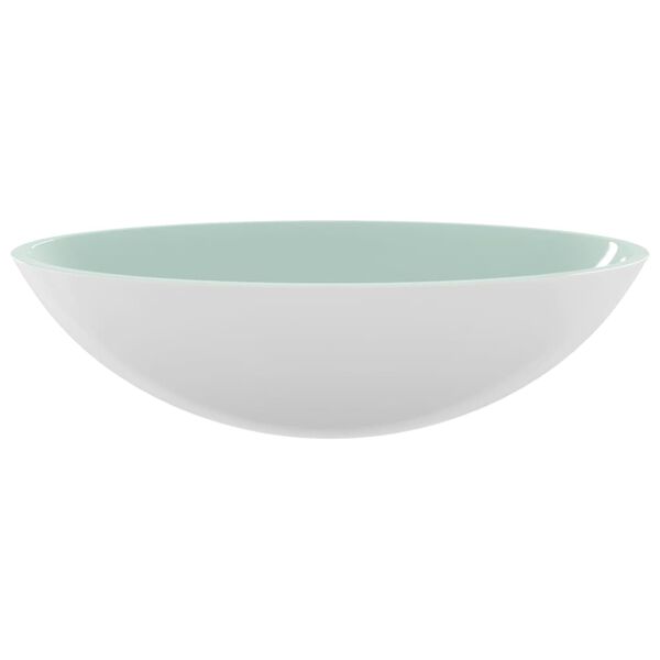 vidaXL Lavabo Verre 50x37x14 cm Blanc