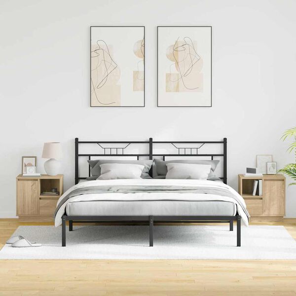 vidaXL Cabinet de chevet 2 pcs Ch&ecirc;ne Sonoma 50 x 34,5 x 50 cm.