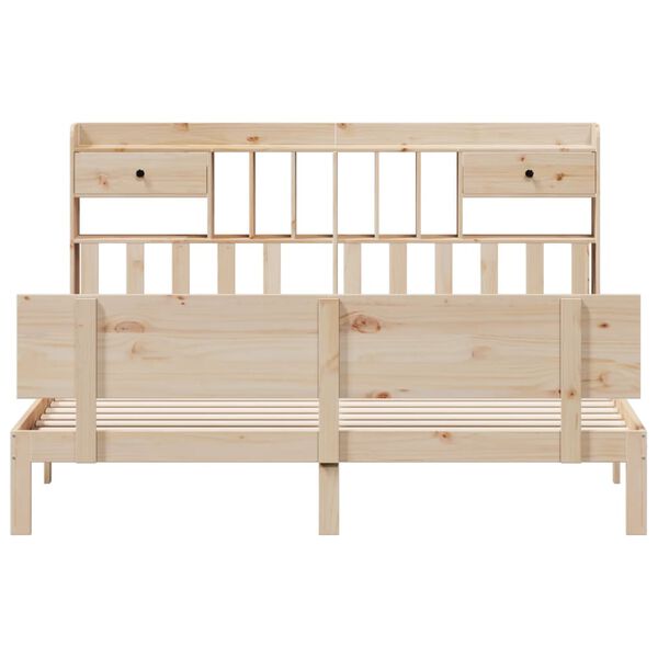vidaXL Lit biblioth&egrave;que sans matelas 180x200 cm bois massif de pin