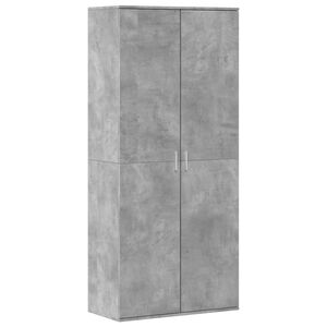 vidaXL Armoire &agrave; chaussures Gris b&eacute;ton 80x39x178 cm Bois d'ing&eacute;nierie